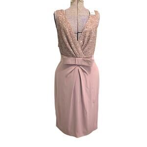 Olivine Gabbro Katherine Mauve Silk Sequin Evening Dress NWT Sz 6 Pink Formal